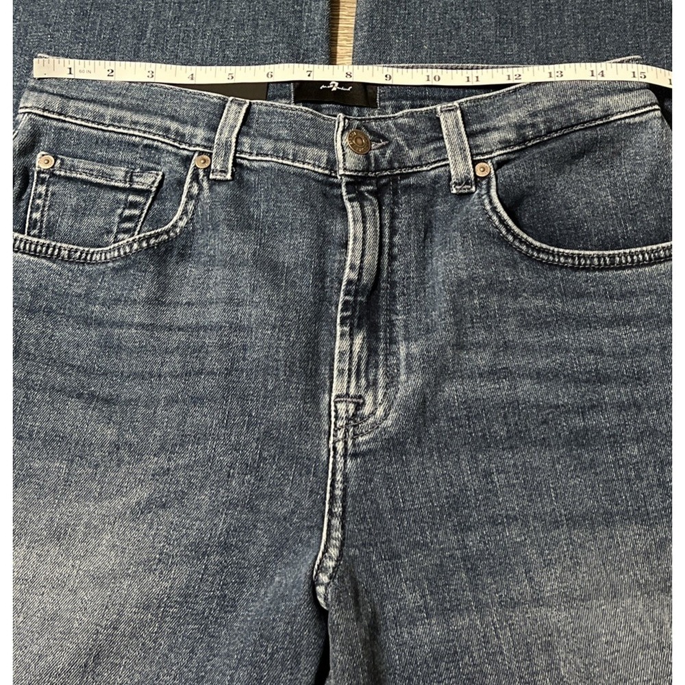 7 For All Mankind NWT Bonnie Curvilinear Barrel Leg High Rise Jean SZ 29 (30x30) - Picture 8 of 13